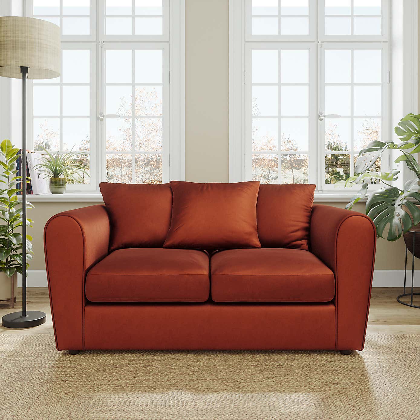 Blake Curved Arm Opulent Velvet 2 Seater Sofa