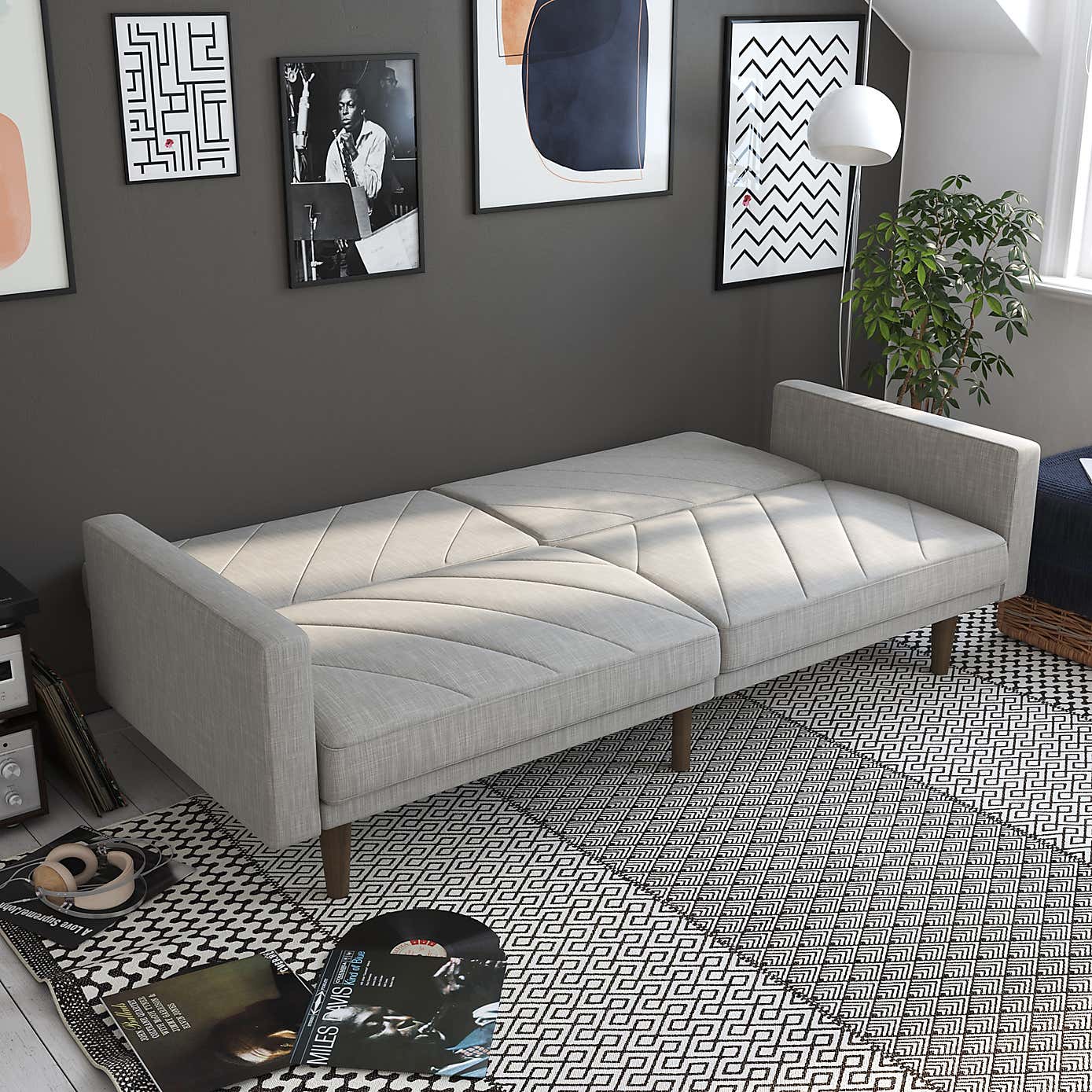 Paxson Linen Double Sofa Bed