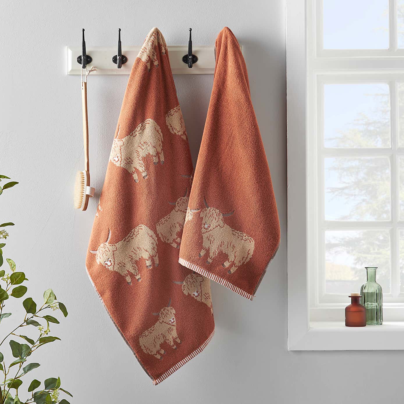 Highland Cow Cotton Towel