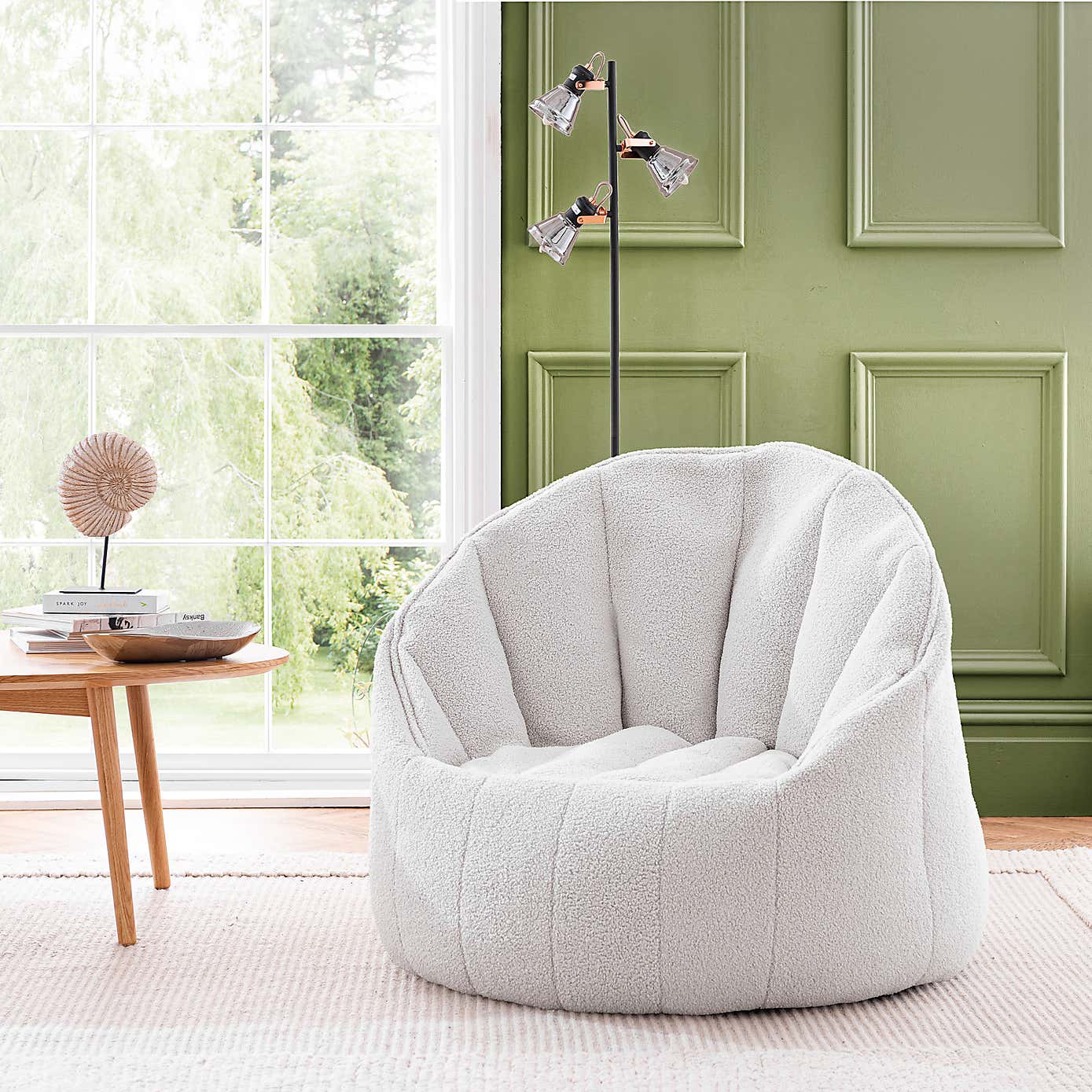Adella Sherpa Ivory Chair