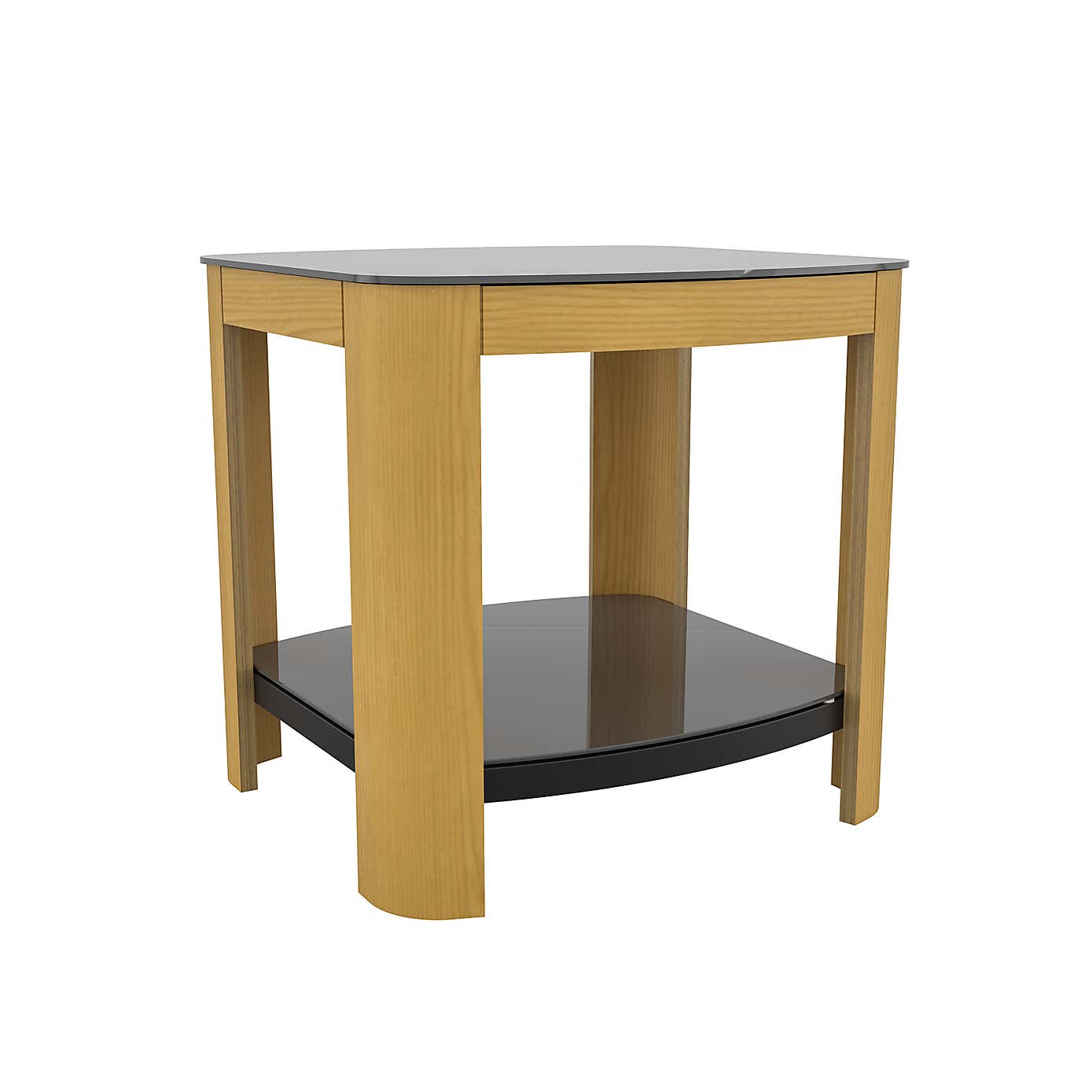 Affinity Real Curved Wood Side Table