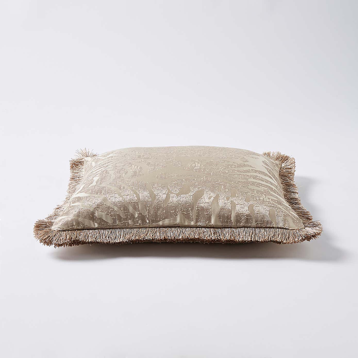 Luxe Jacquard Palm Cushion