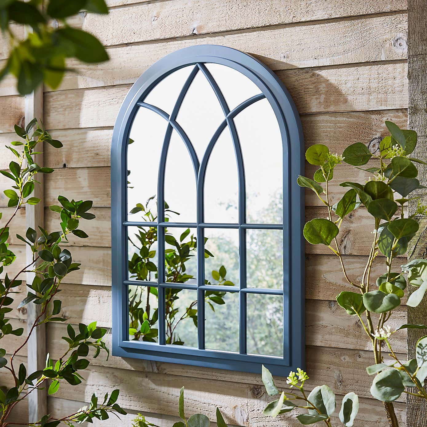 Arched Window Indoor Outdoor Wall Mirror