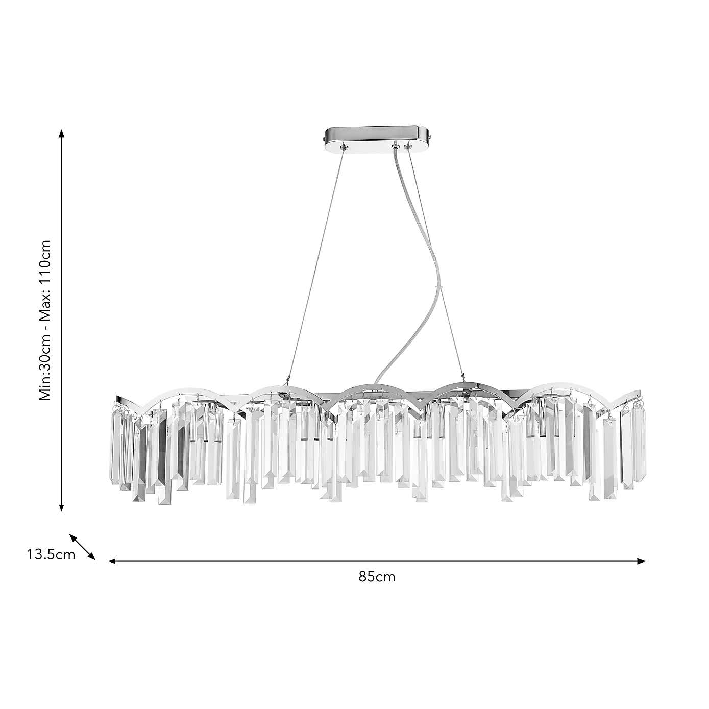 Avila 4 Light Adjustable Diner Ceiling Light