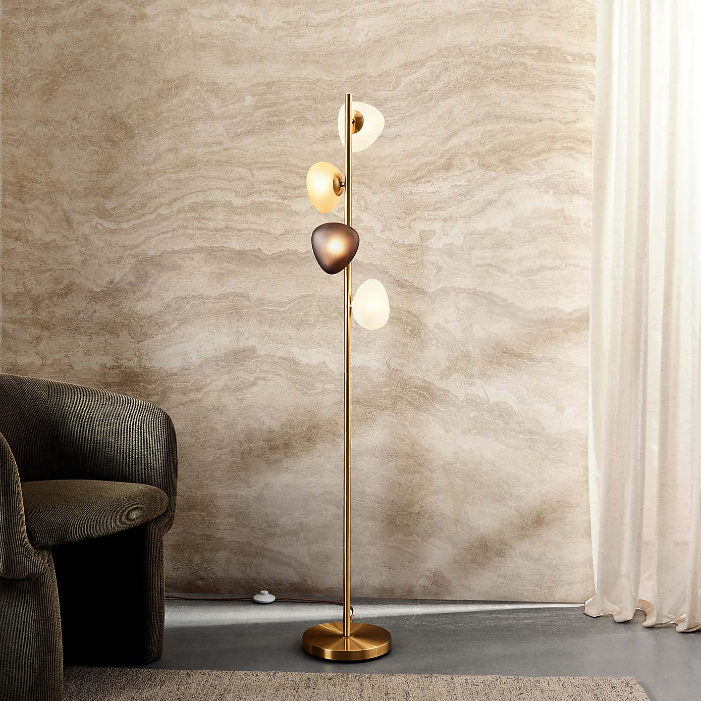 Pebble 4 Light Floor Lamp
