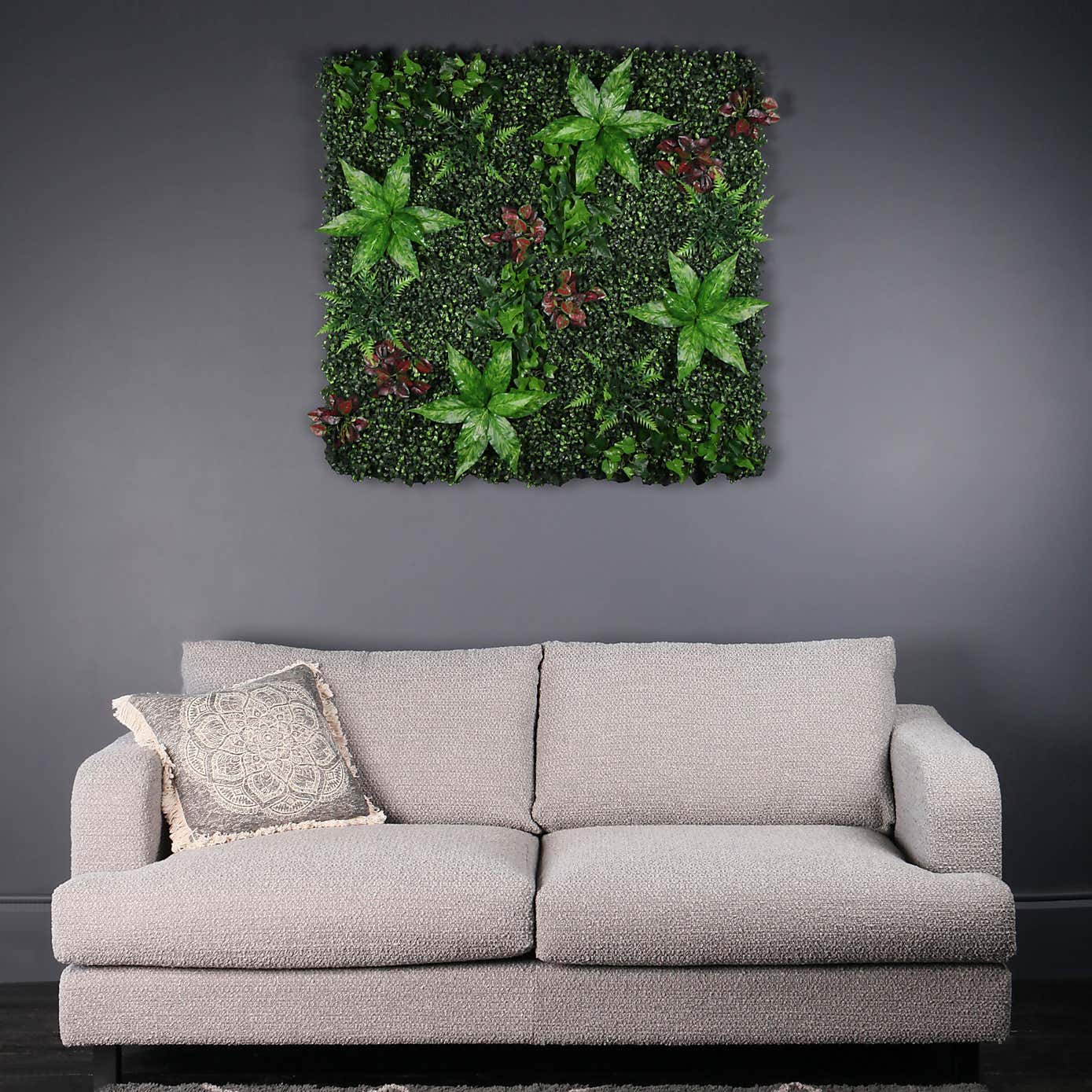 Artificial Mixed Foliage Living Wall Panel