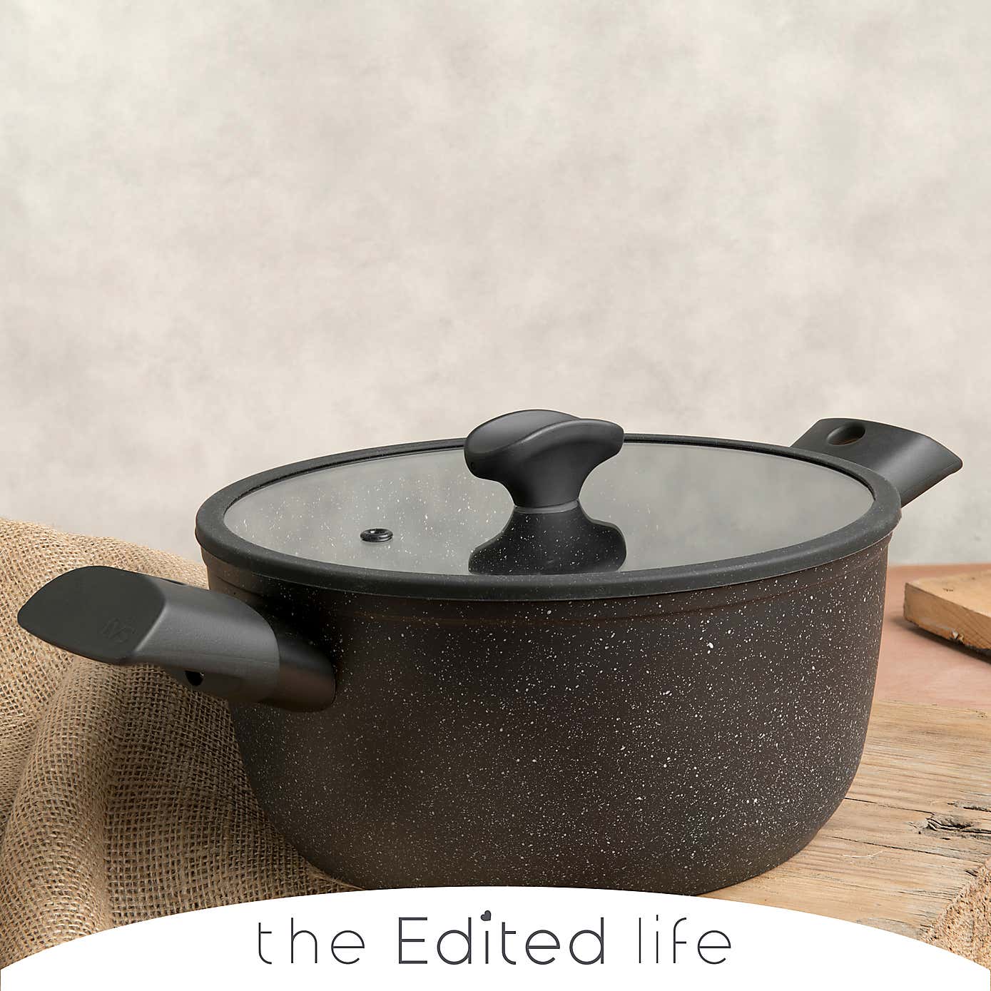 Dunelm Non-Stick Recycled Aluminium Stockpot, 24cm