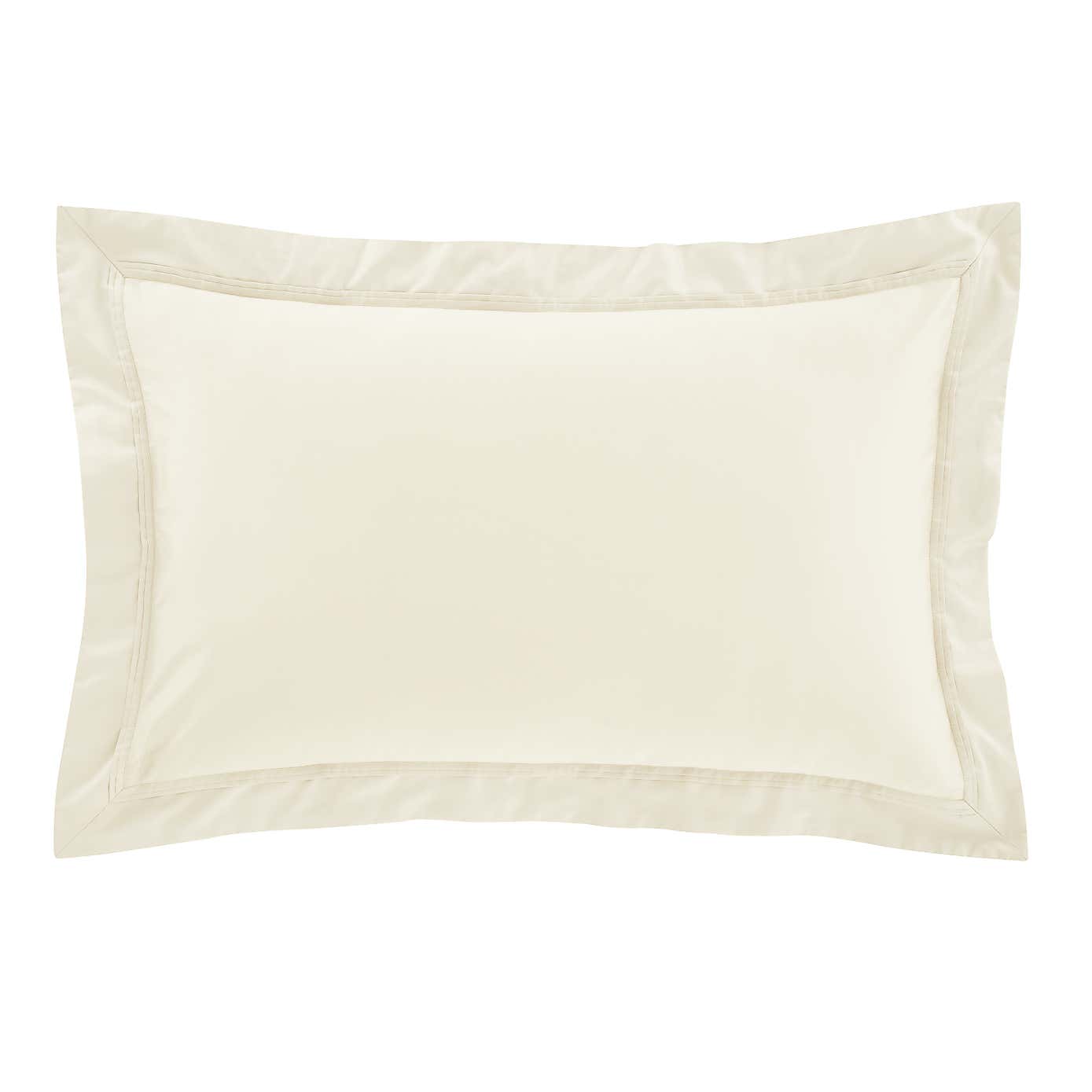 Dorma 500 Thread Count 100% Cotton Satin Plain Oxford Pillowcase