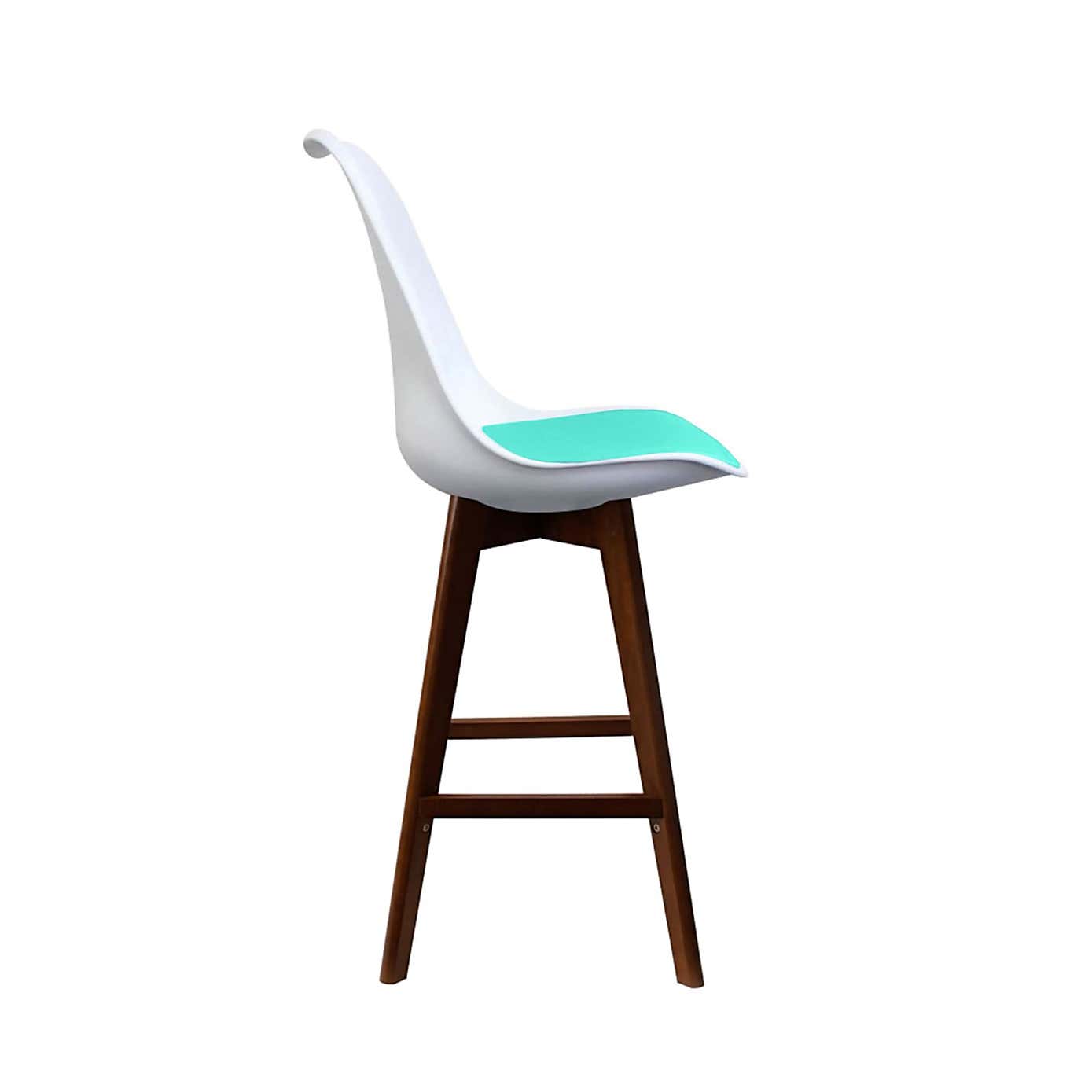 Fusion Living Soho White Plastic Bar Stool
