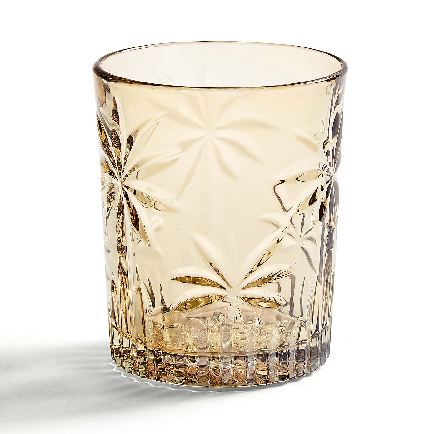 Luxe Palm Amber Tumbler Glass