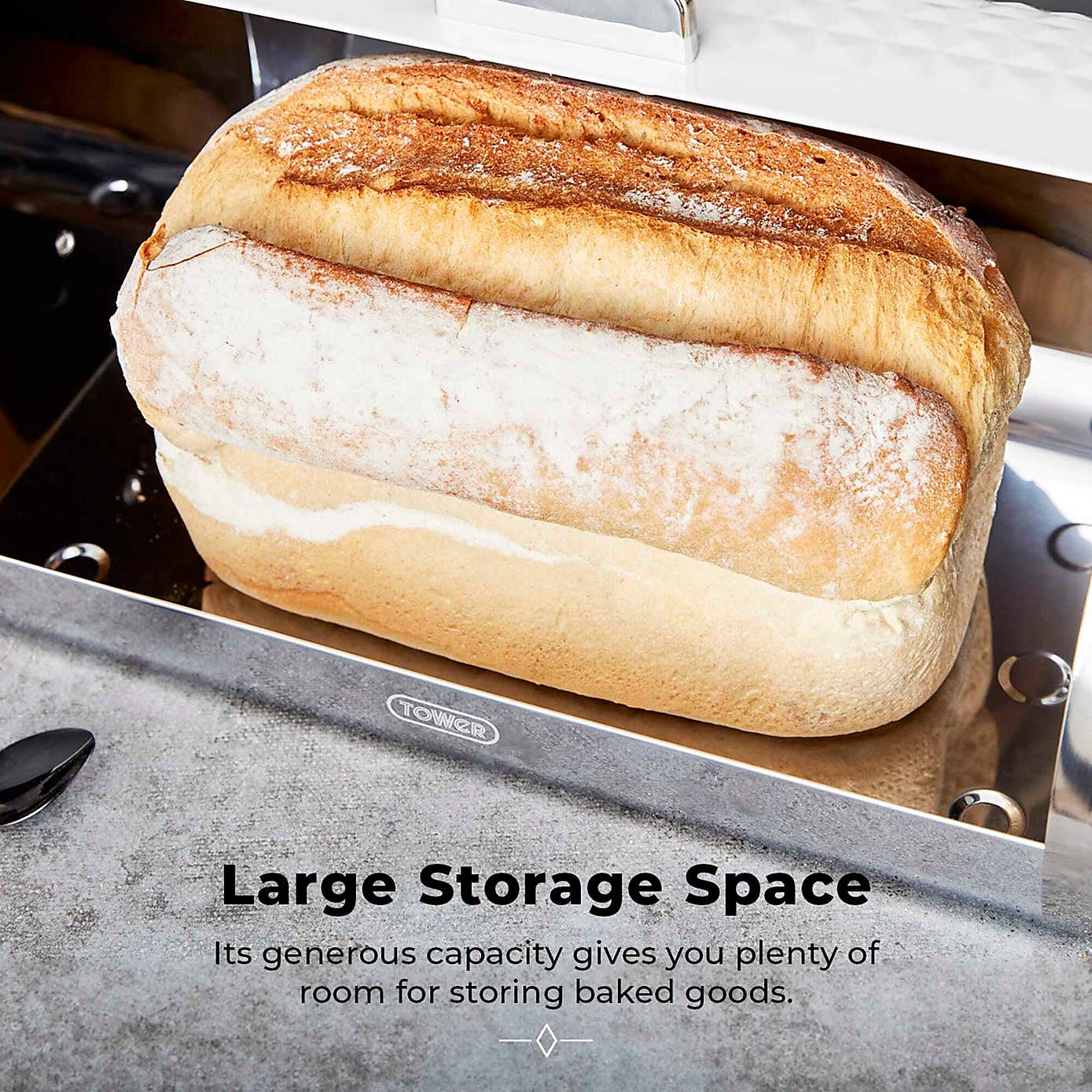 TOWER Solitaire Bread Bin