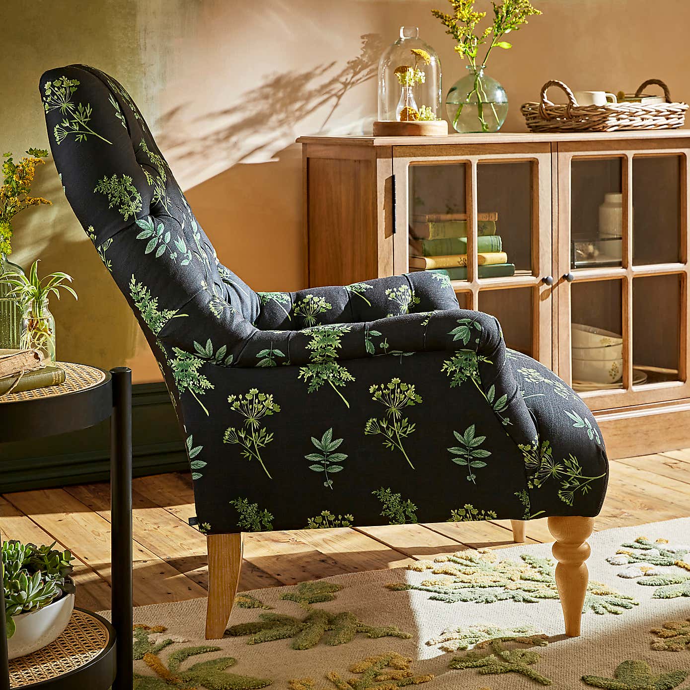Bibury Marsh Botanical Print Armchair