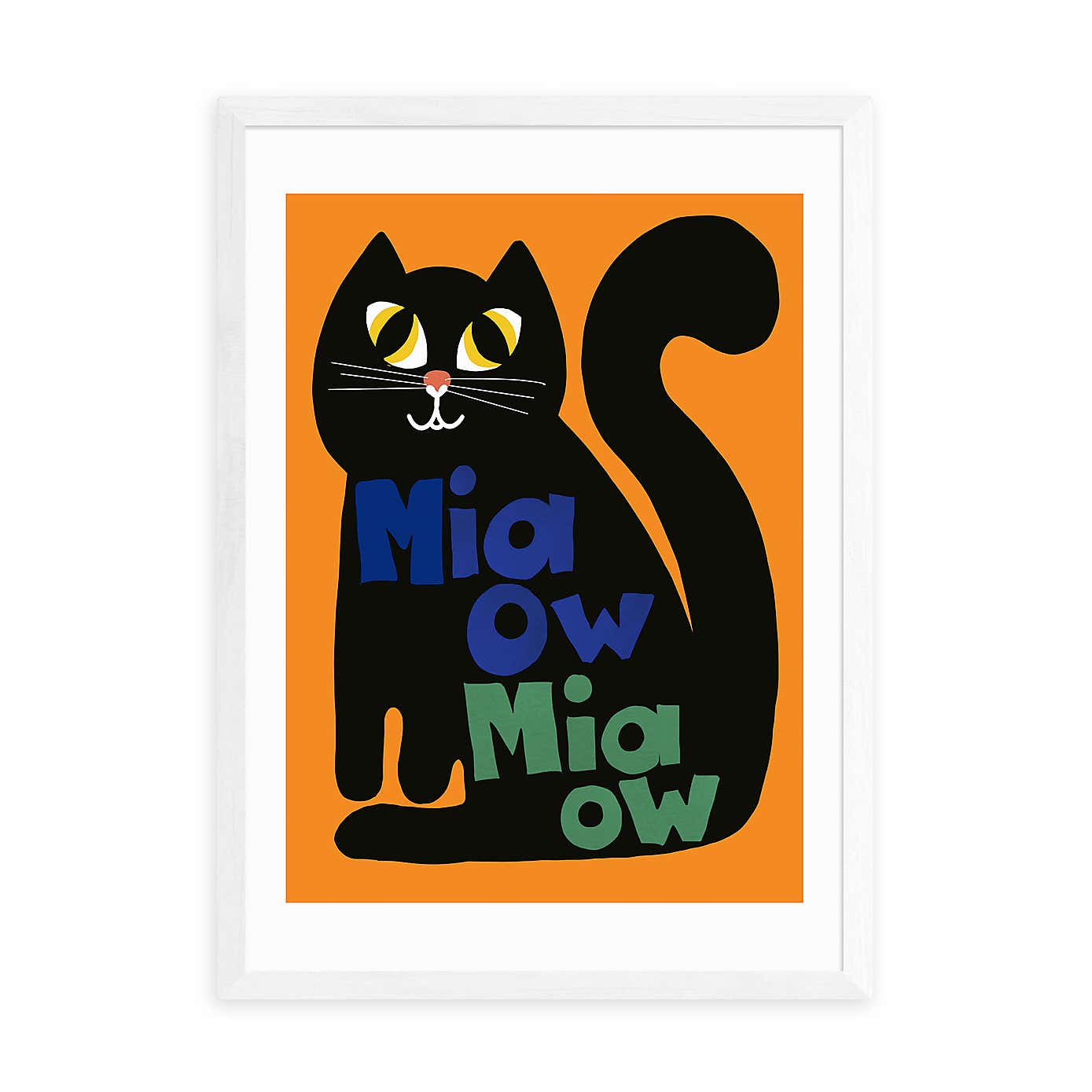 East End Prints Miaow Miaow Cat Print
