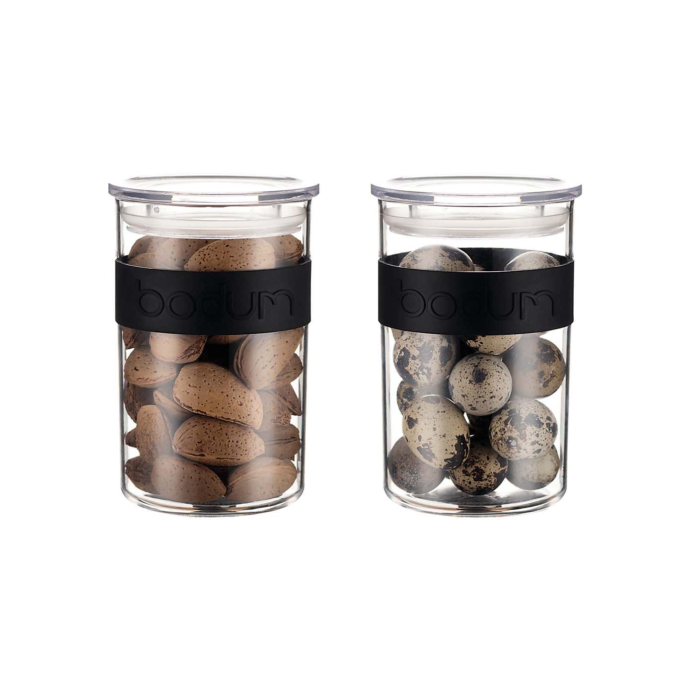 Bodum Presso Set of 2 Black Storage Jars