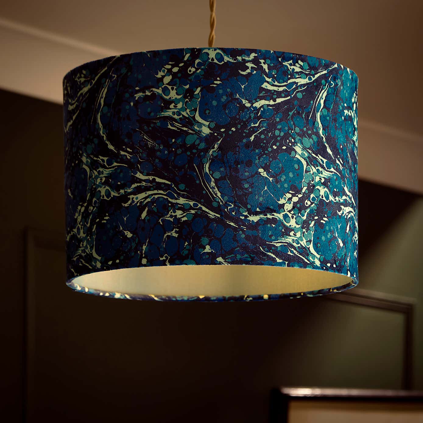 Marble Drum Lamp Shade