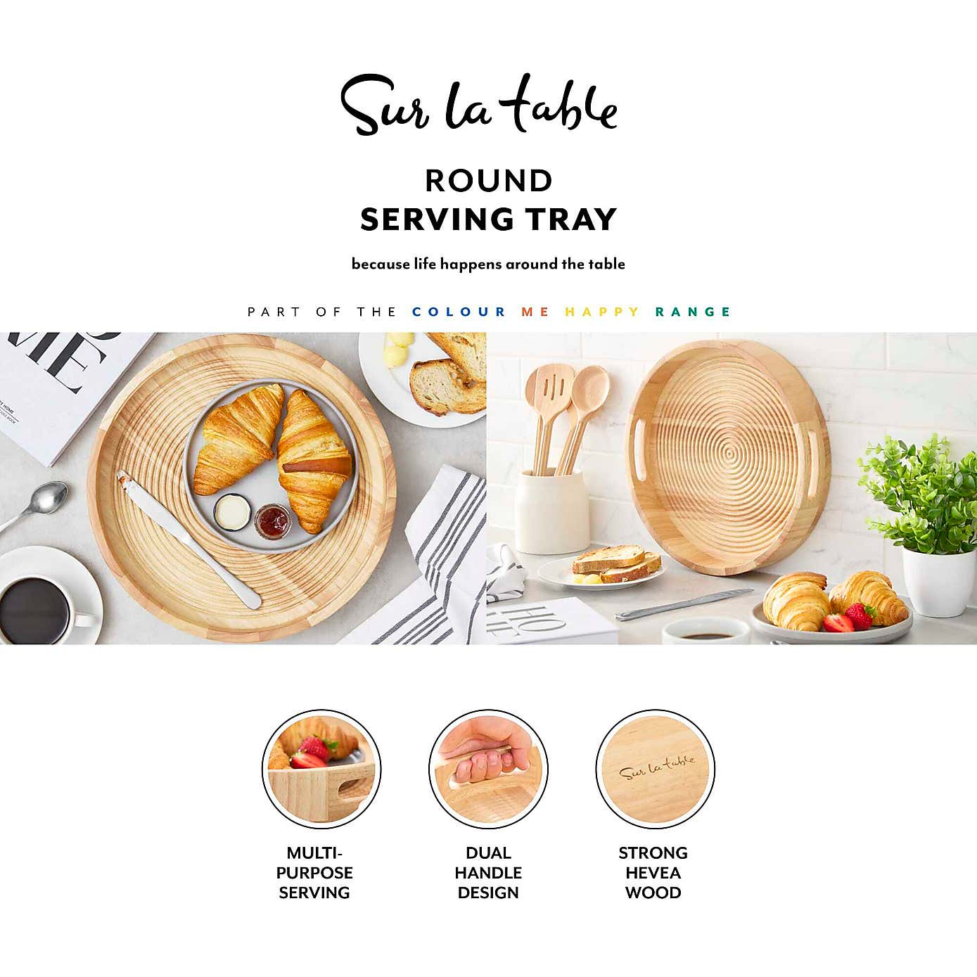 Sur La Table Round Serving Tray