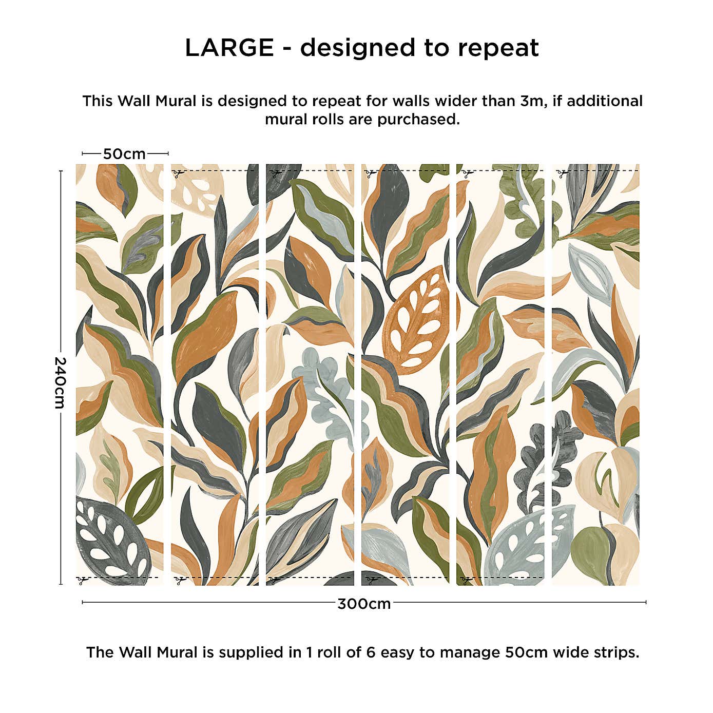 Abstract Leaf Wall Mural