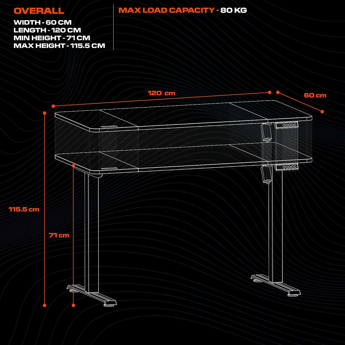 X Rocker Ascend Height Adjustable Desk