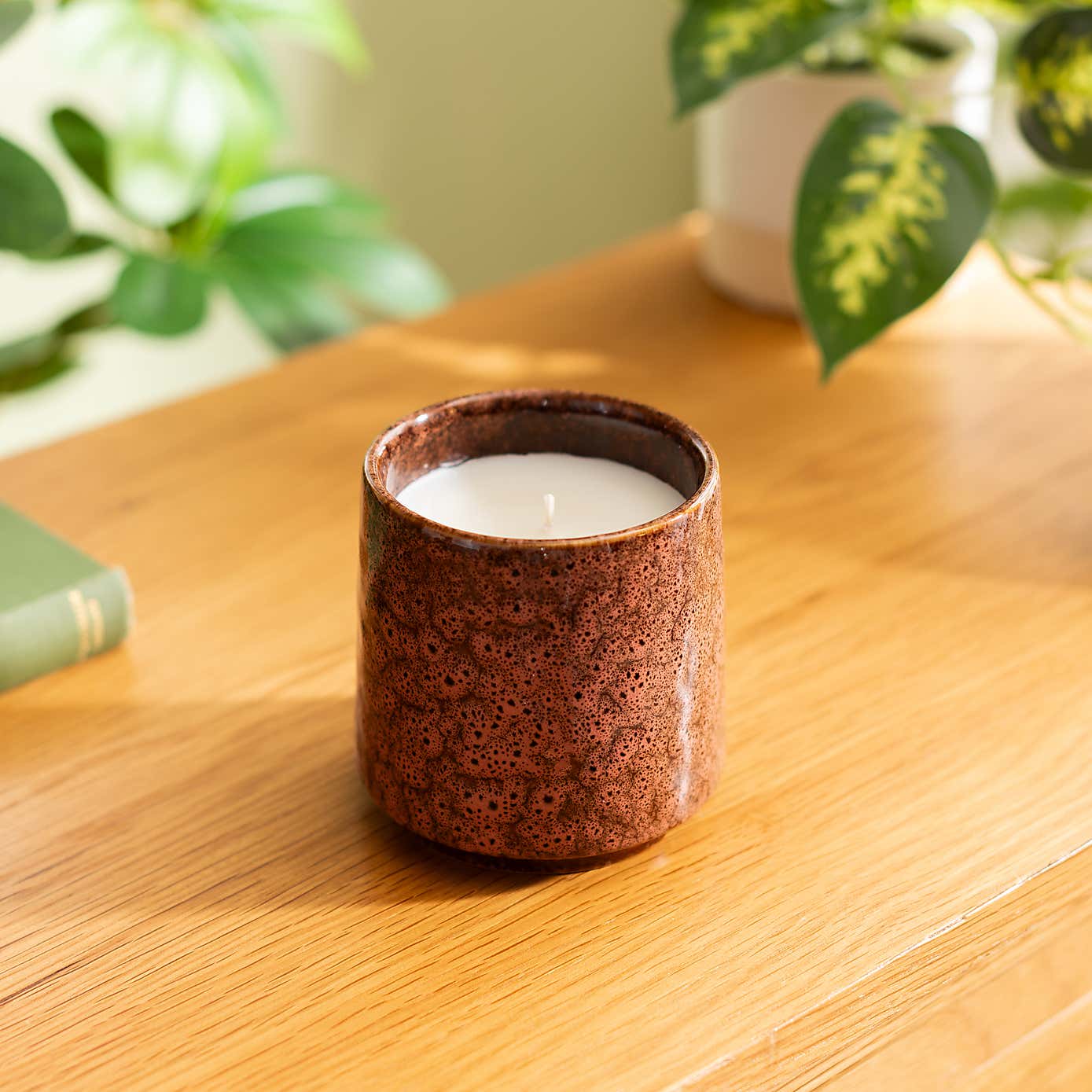 Golden Glow Speckle Glaze Candle