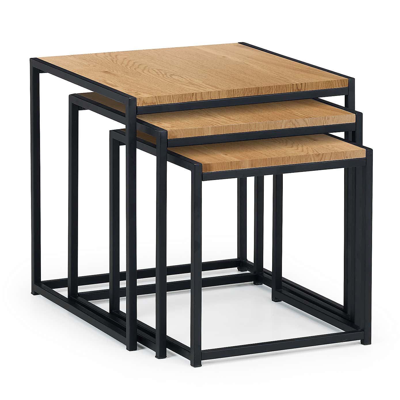 Tribeca Oak Nest of 3 Tables