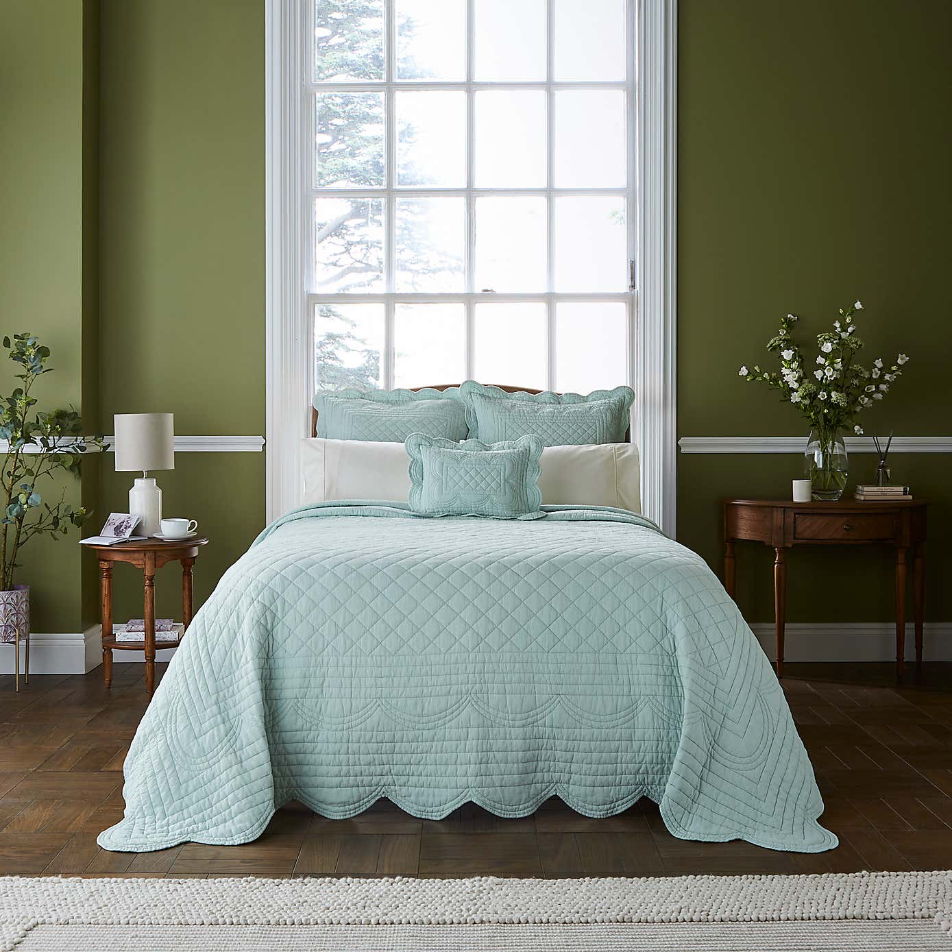 Dorma Soft Scalloped Bedspread