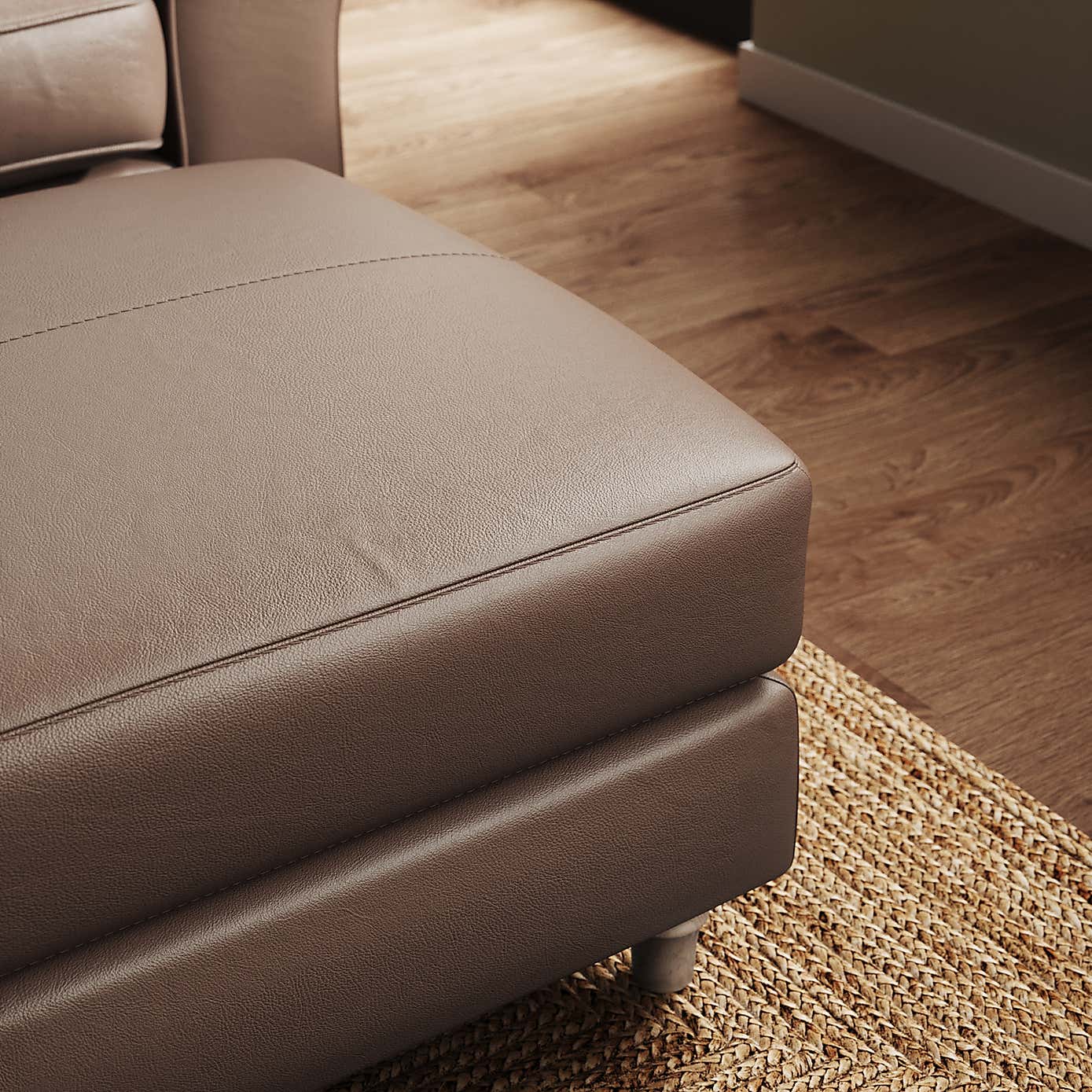 Flori Classic Leather Footstool