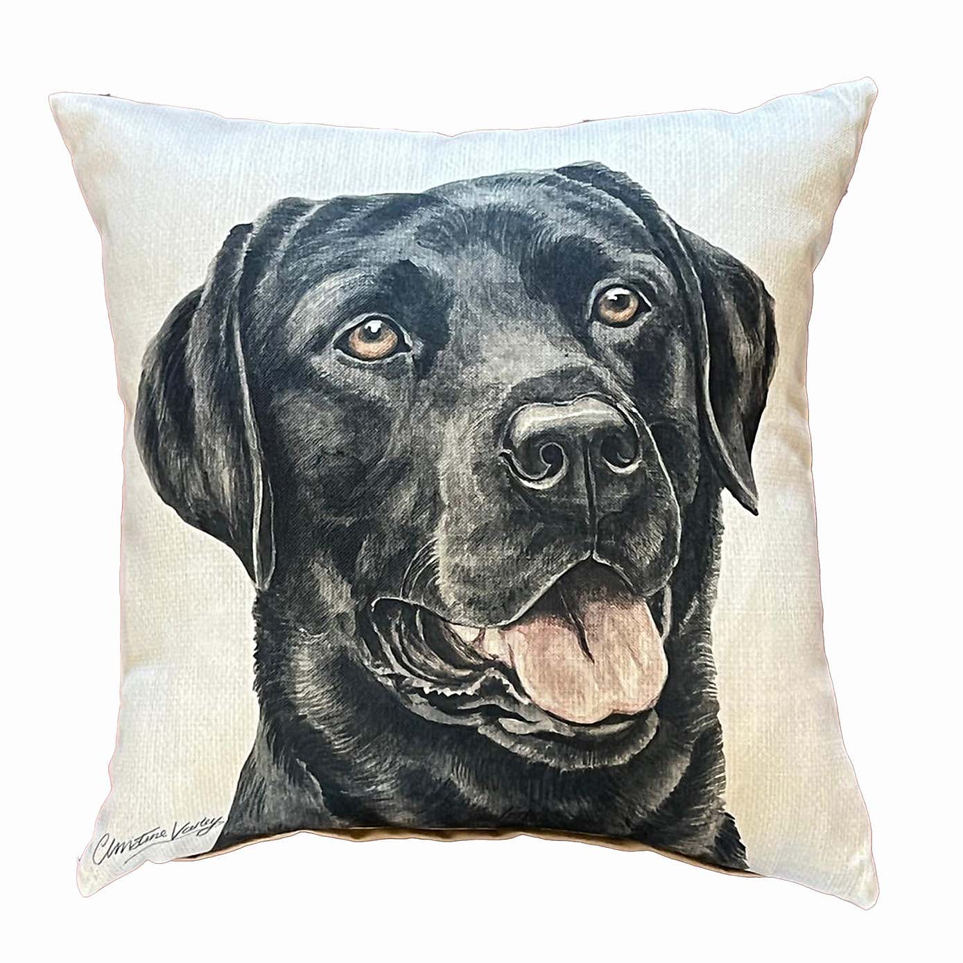 Daro Black Labrador Square Cushion