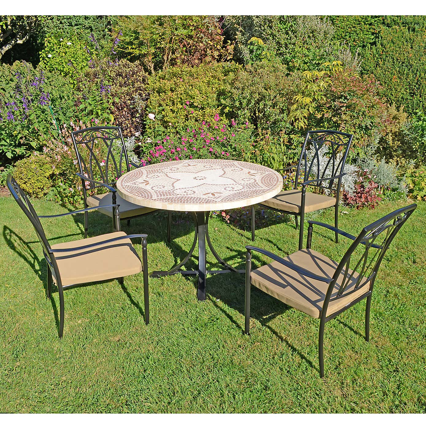 Provence Dining Table with 4 Ascot Chairs Set