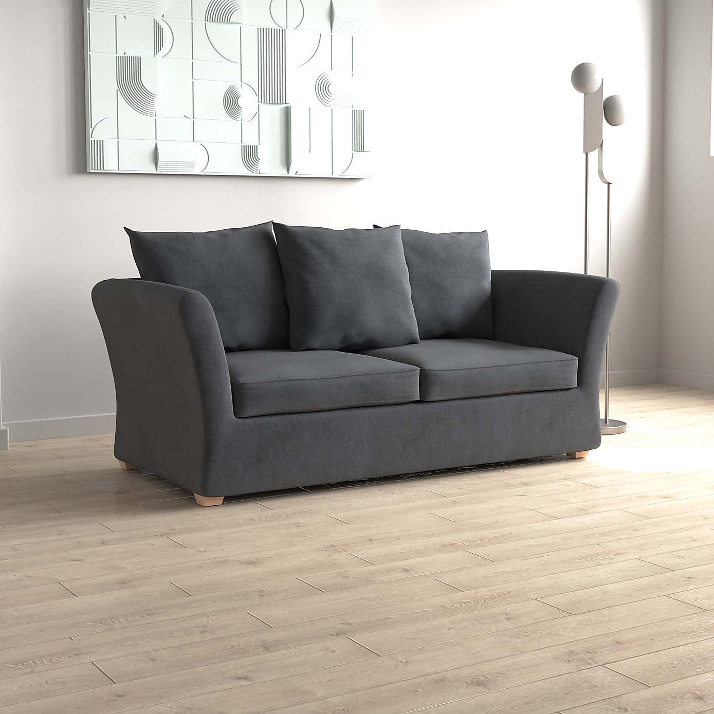 Emmett Velvet 2 Seater Double Sofa Bed