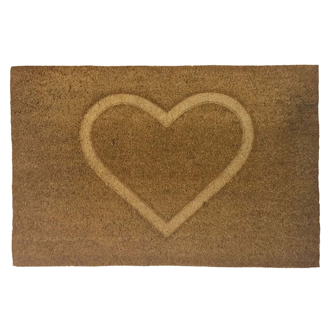 Heart Pressed Coir Doormat
