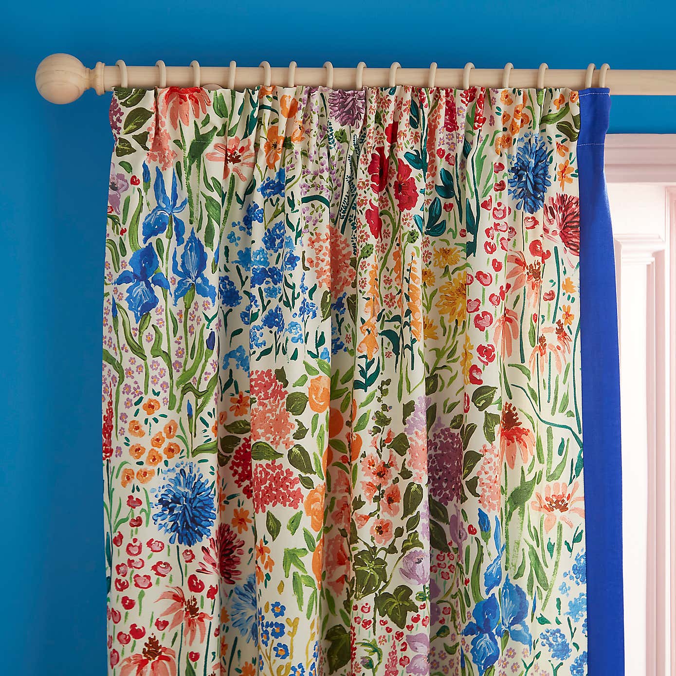 Sophie Robinson Sunshine Flower Pencil Pleat Single Curtain