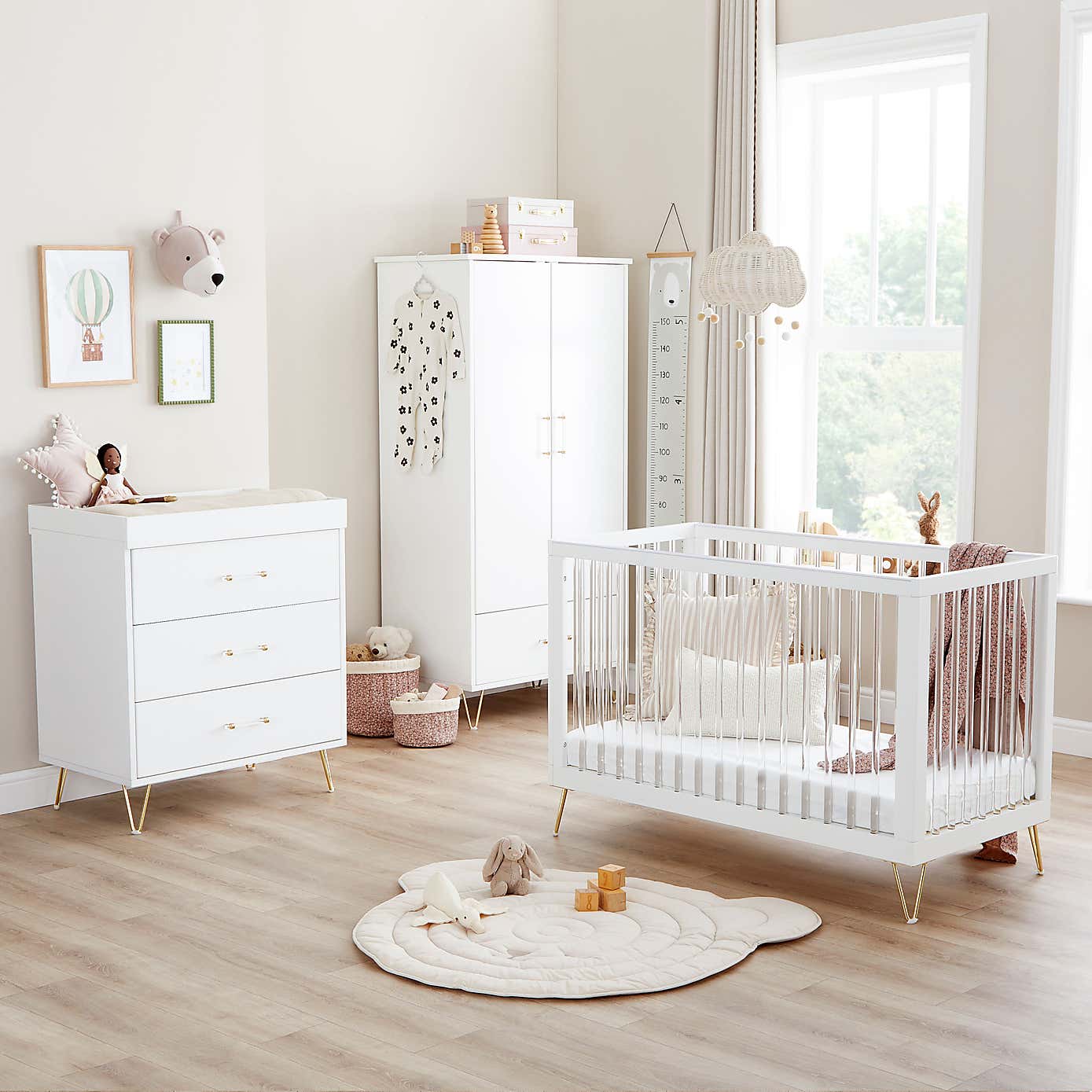 Kimi Acrylic 3 Piece Nursery Room Set