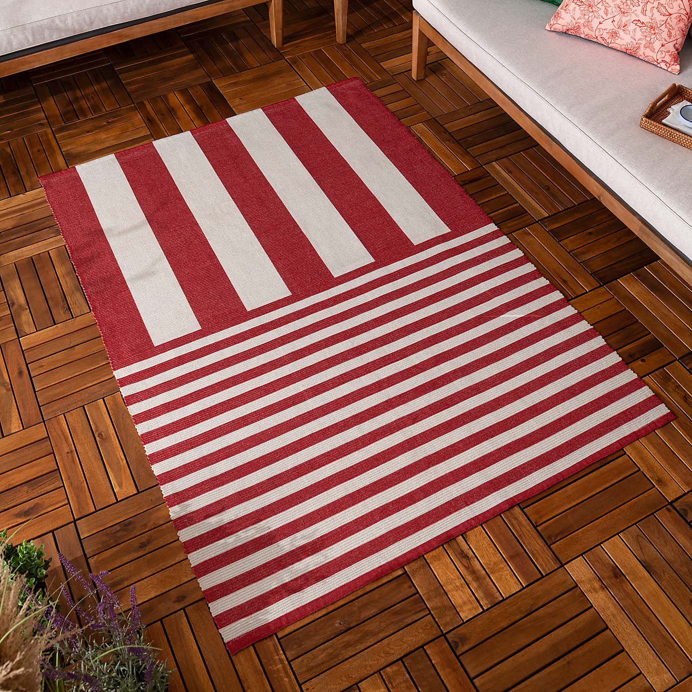 Furn Deck Stripe Indoor Outdoor Rug