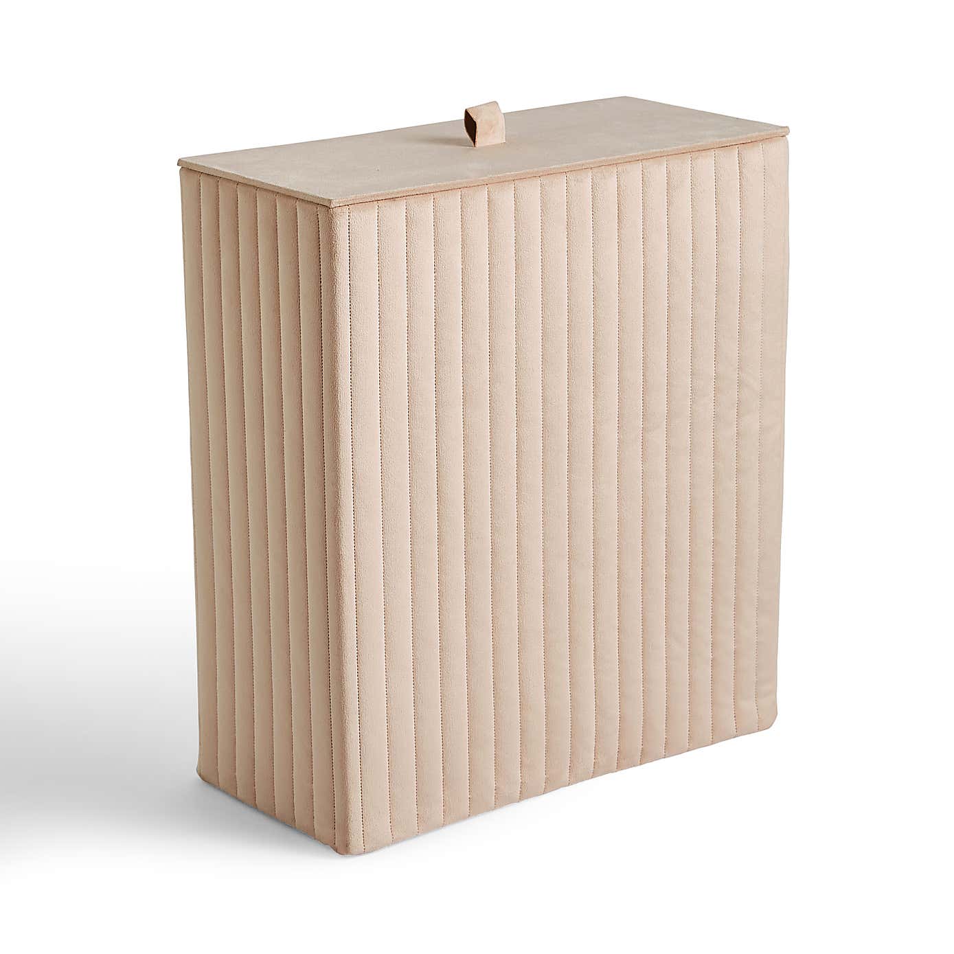 Modern Luxe Ribbed Velvet Slimline Laundry Basket