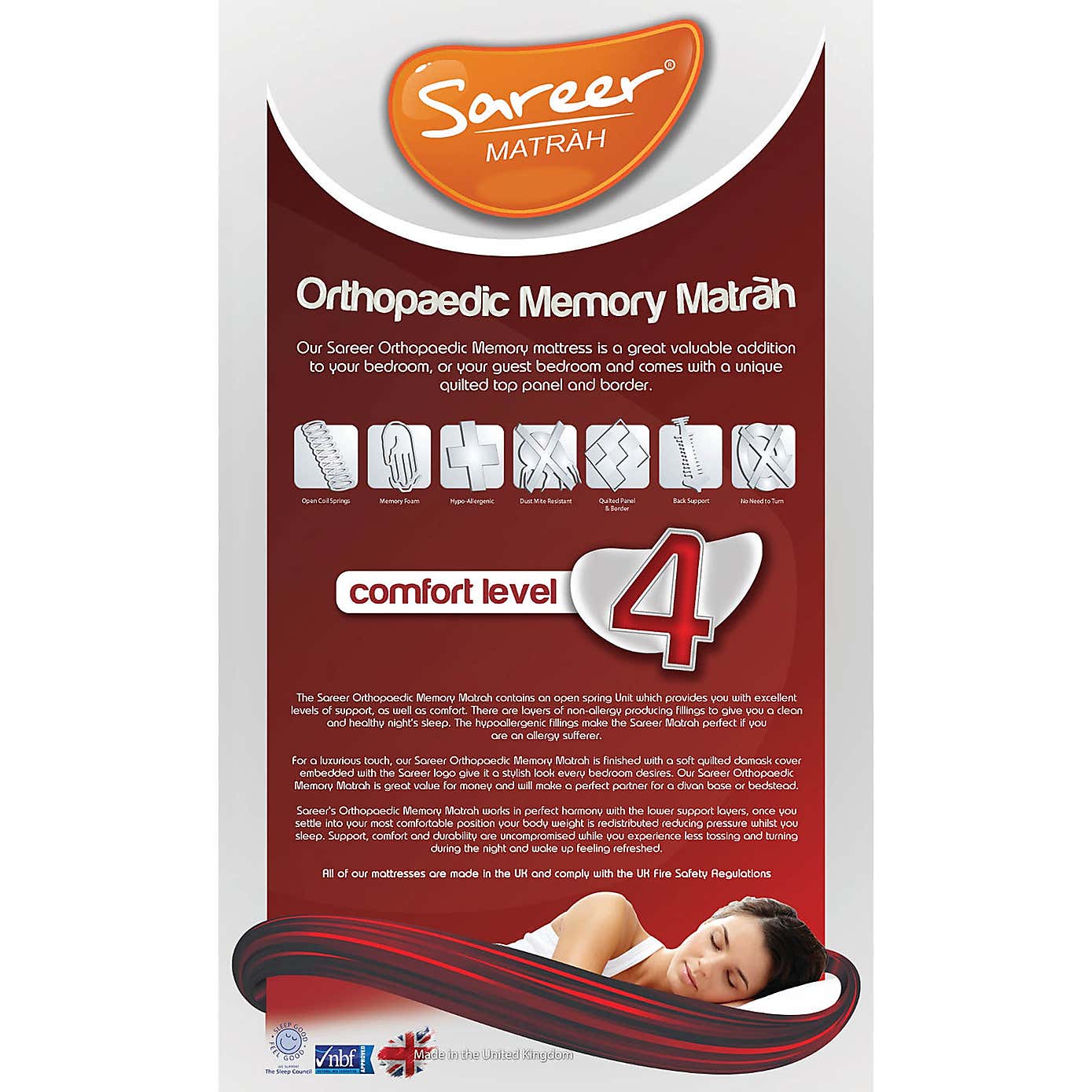 Matrah Orthopaedic Memory Mattress