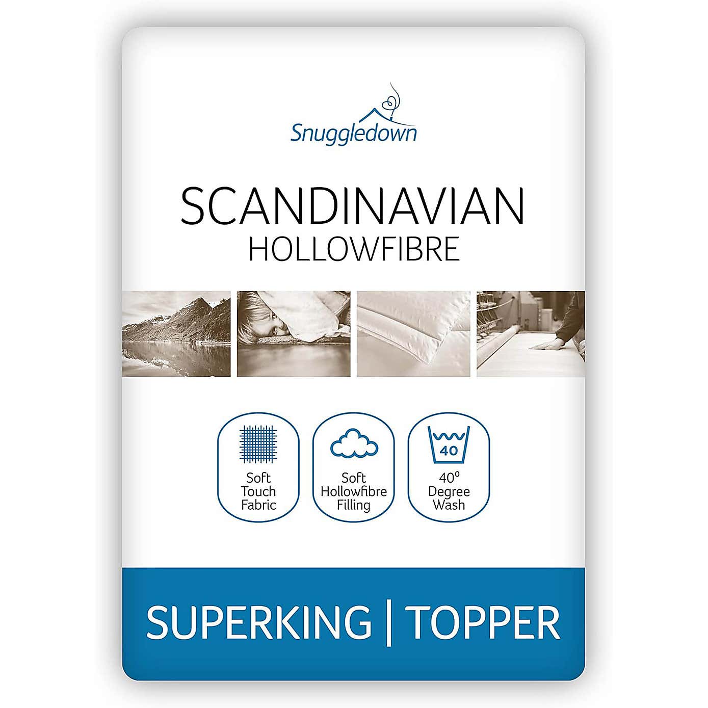 Snuggledown Scandinavian Hollowfibre Mattress Topper