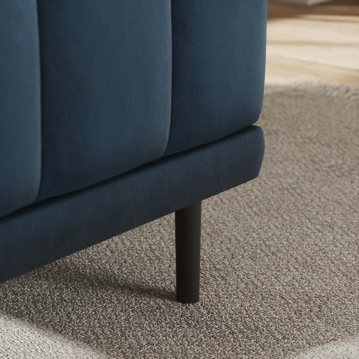 Amali Small Dining Bench, Matte Plush Velvet