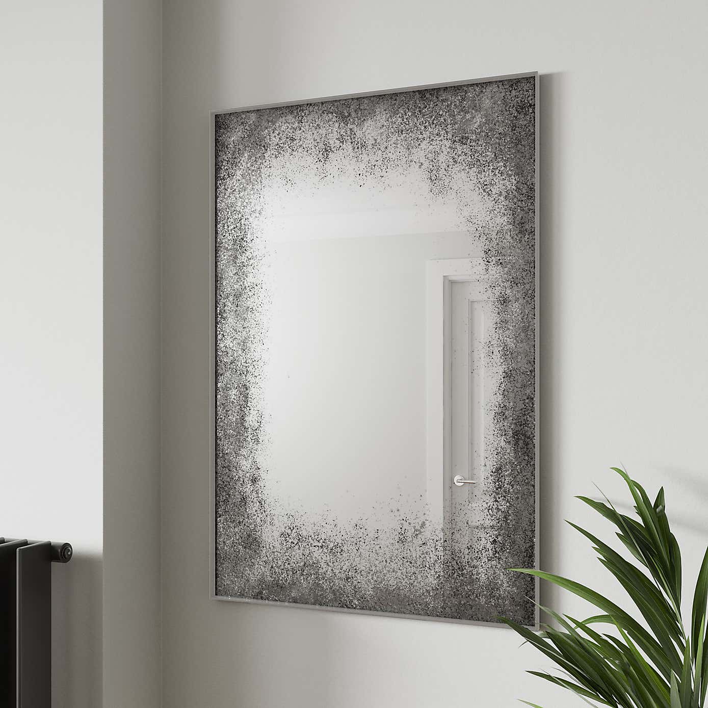 Distressed Edge Rectangle Wall Mirror