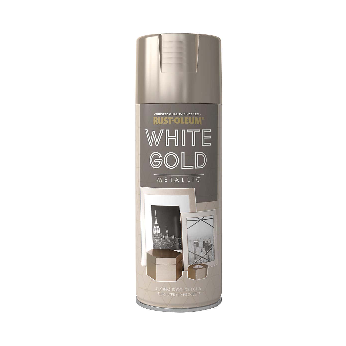 Rust-Oleum White Gold Metallic Spray Paint 400ml