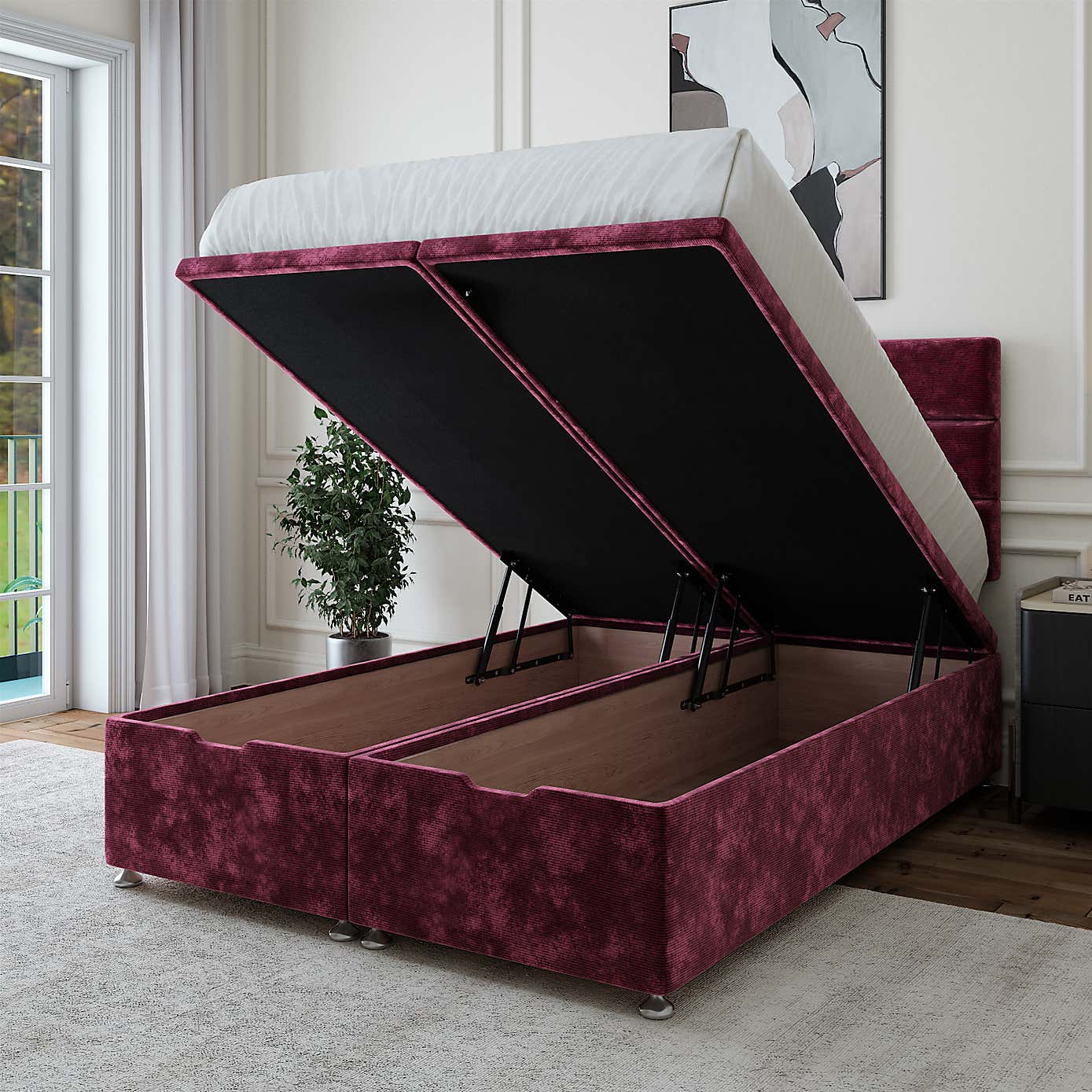 Bedmaster Luxury Chenille End of Bed Ottoman Base