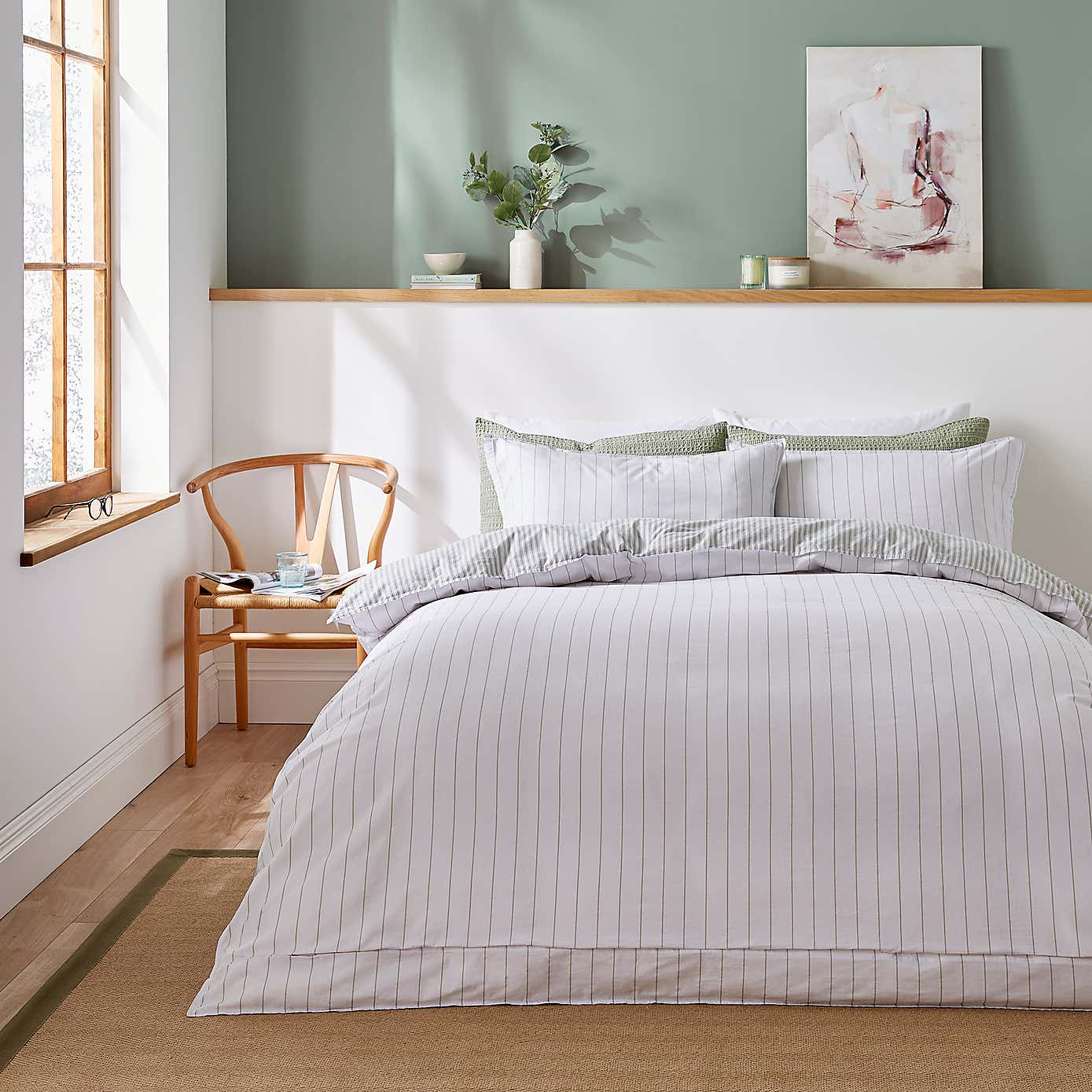 Fairford Ticking Stripe Duvet Cover & Pillowcase Set