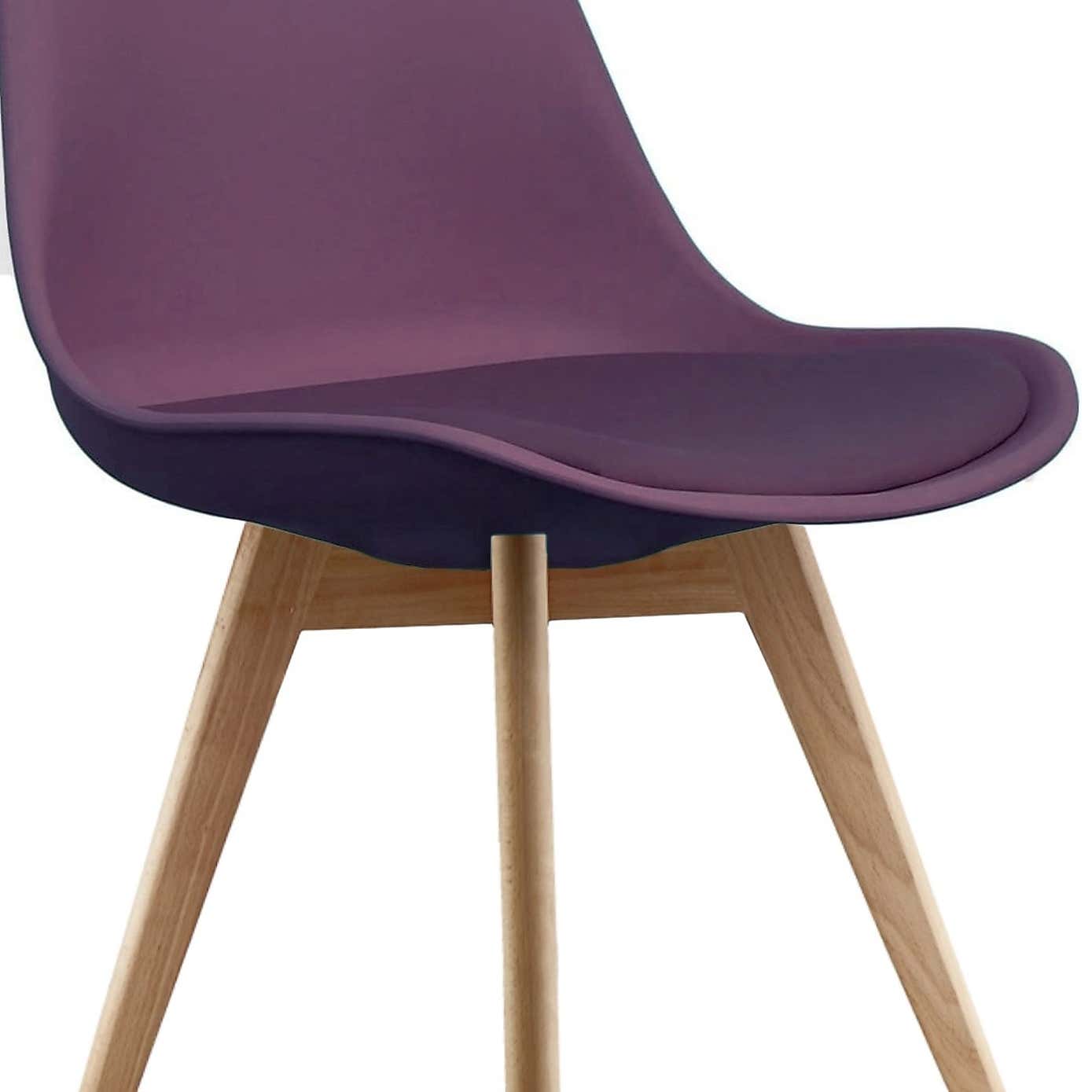 Fusion Living Soho Plastic Dining Chair with Squared Legs