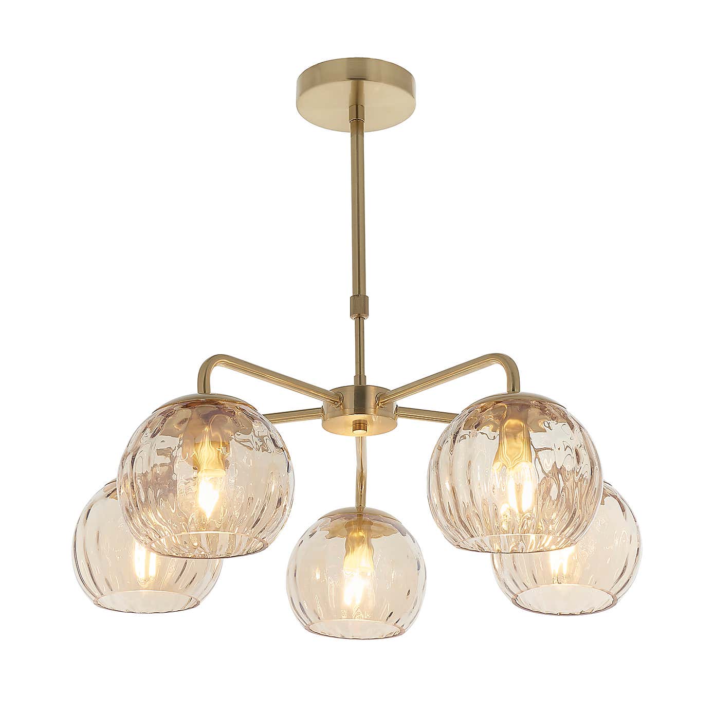 Vogue Arkoma Glass 5 Light Chandelier