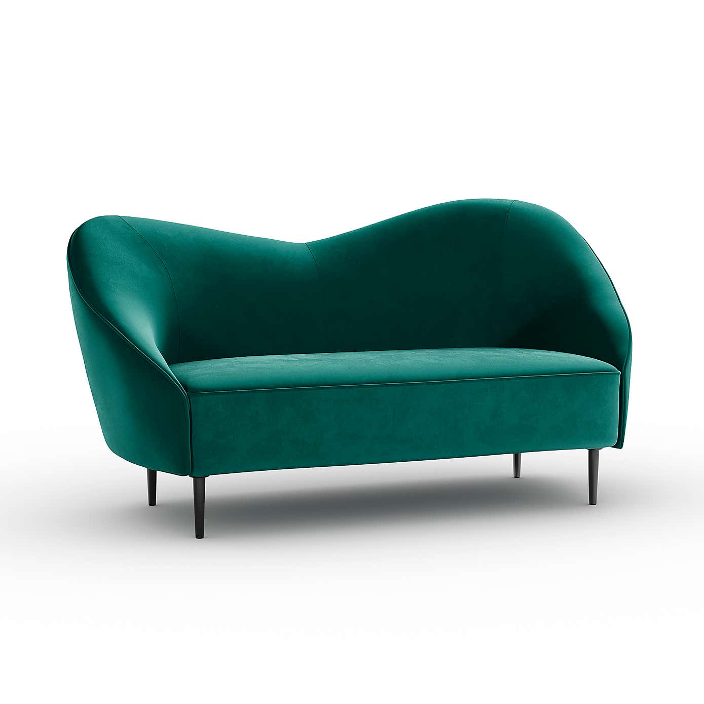 Aubery Velvet Curved 2 Seater Sofa