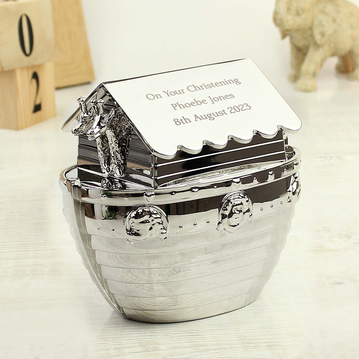 Personalised Noahs Ark Money Box