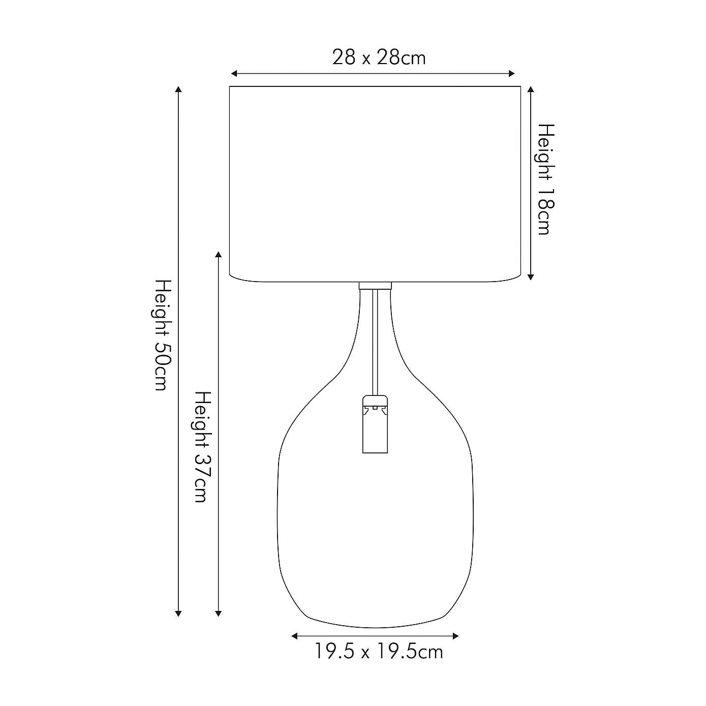 Stellar Dual Light Glass Table Lamp
