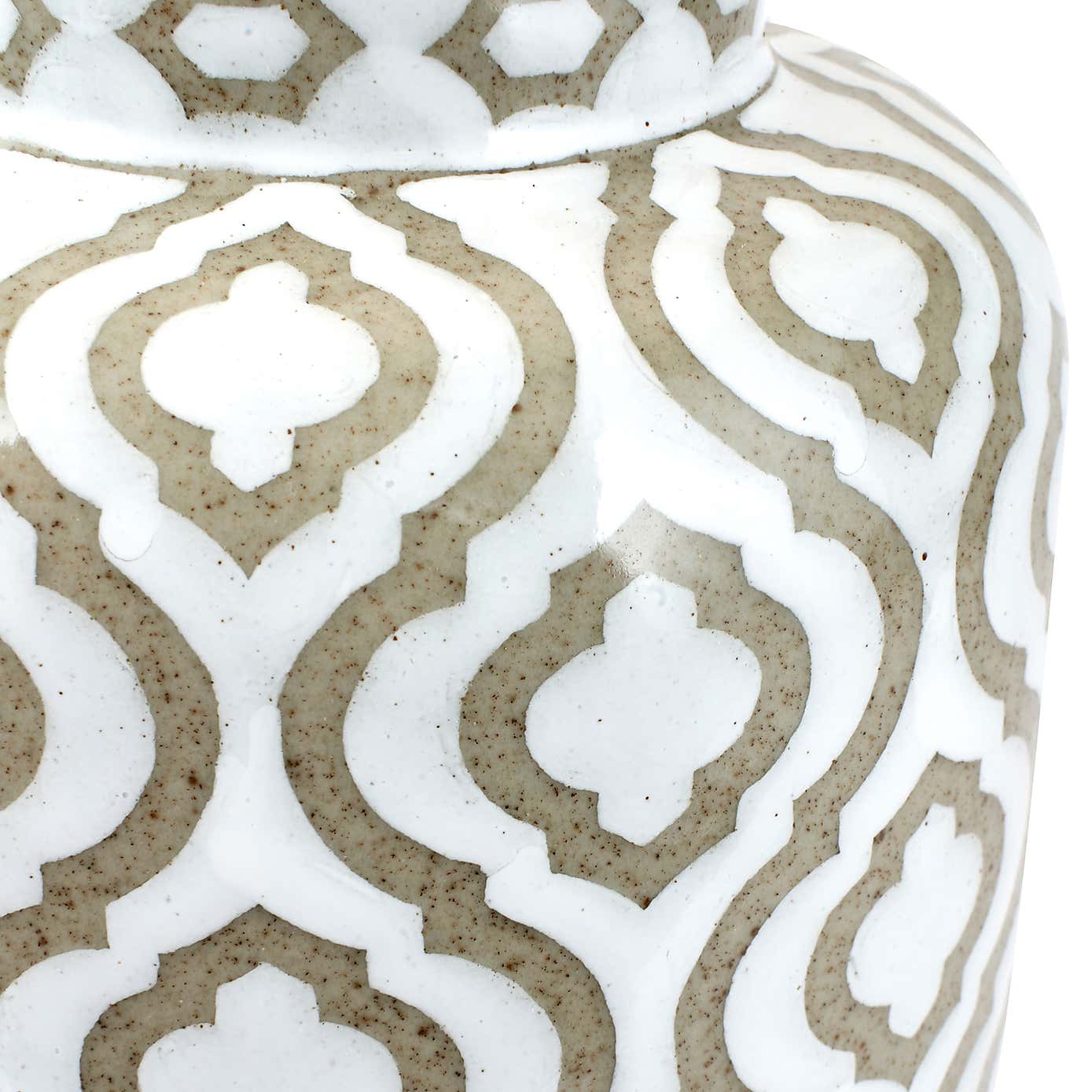 Celia Patterned Ceramic Table Lamp with Harry Cylinder Drum Shade