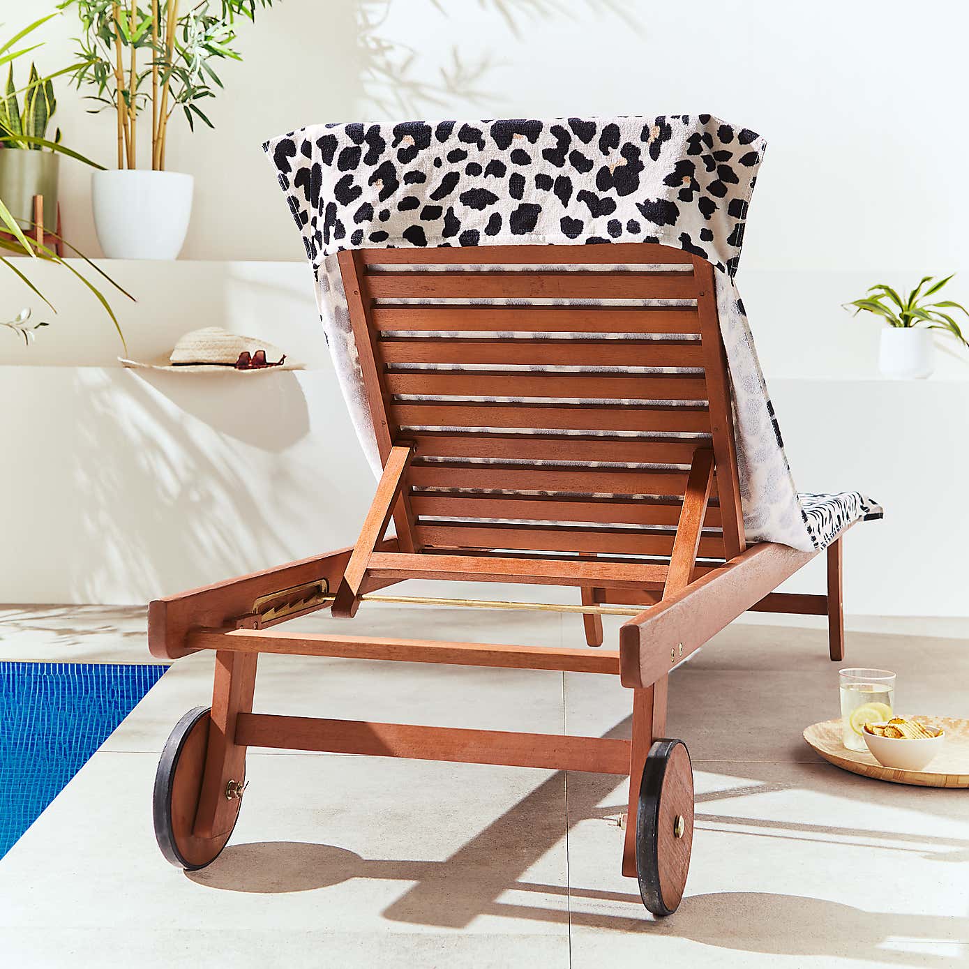 Catherine Lansfield Leopard Sun Lounger Beach Towel