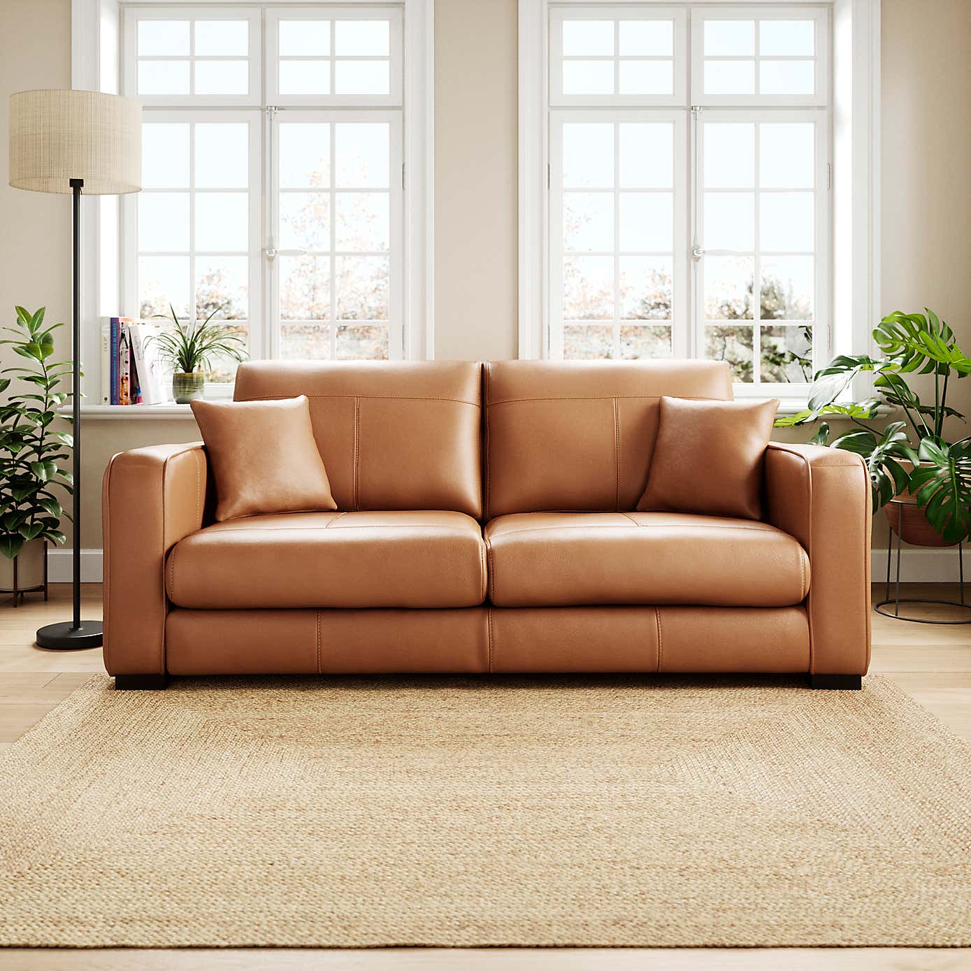 Carson Classic Leather 3 Seater Sofa