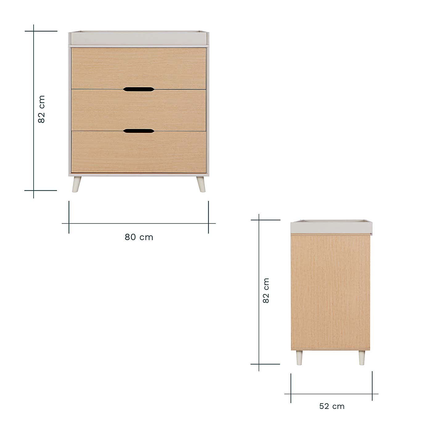 Tutti Bambini Fika 3 Piece Nursery Furniture Set